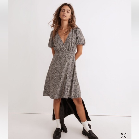 Madewell Challis Floral Wrap Mini Dress - Picture 1 of 10